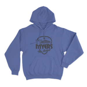 Guitar Pick Unisex Hoodie Blue 1