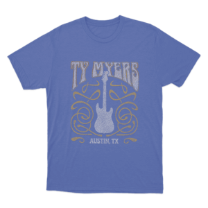 Ty Myers Guitar Logo Unisex T Shirt Blue